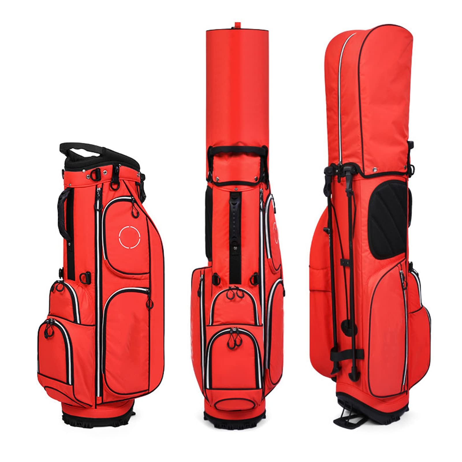 Golf Push Cart Bag, Riding Cart Bag, 5-Way Divider Stand Golf Bag,Made Environmentally Friendly PU Fabric, Exquisite Workmanship, with A Cap