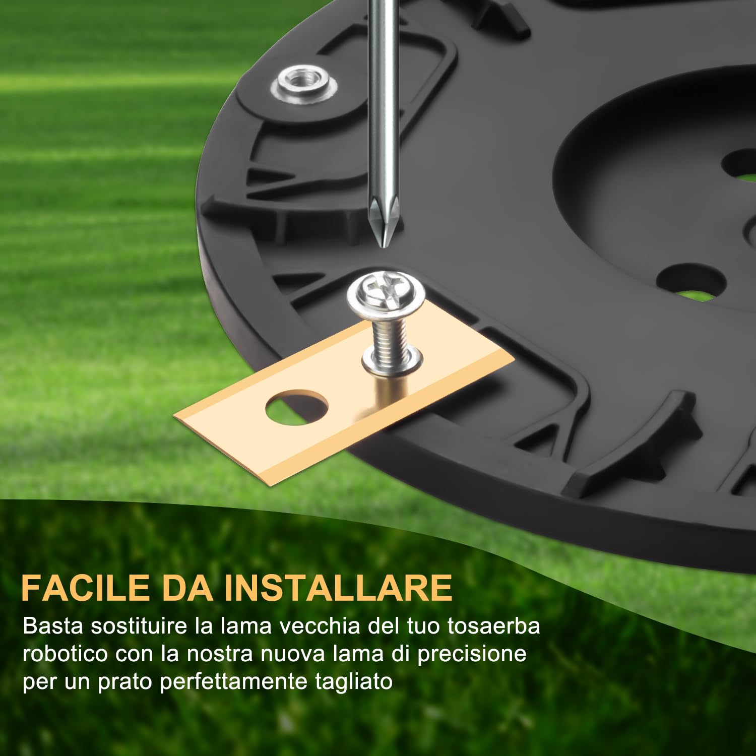 Dischi Lama + 6 Pezzi Lame Compatibili con Worx Landroid S&M (fino all'anno 2020), Landxcape, Kress, Compatibile con Einhell Freelexo