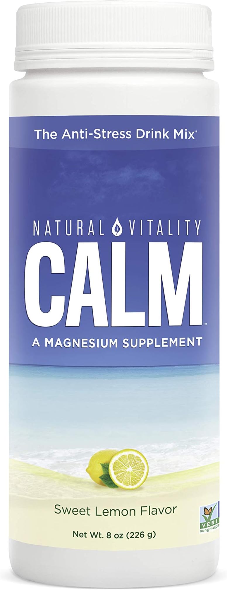 Natural Vitality, Natural Calm, The Anti-Stress Drink, Organic Sweet Lemon Flavor, 8 oz (226 g)