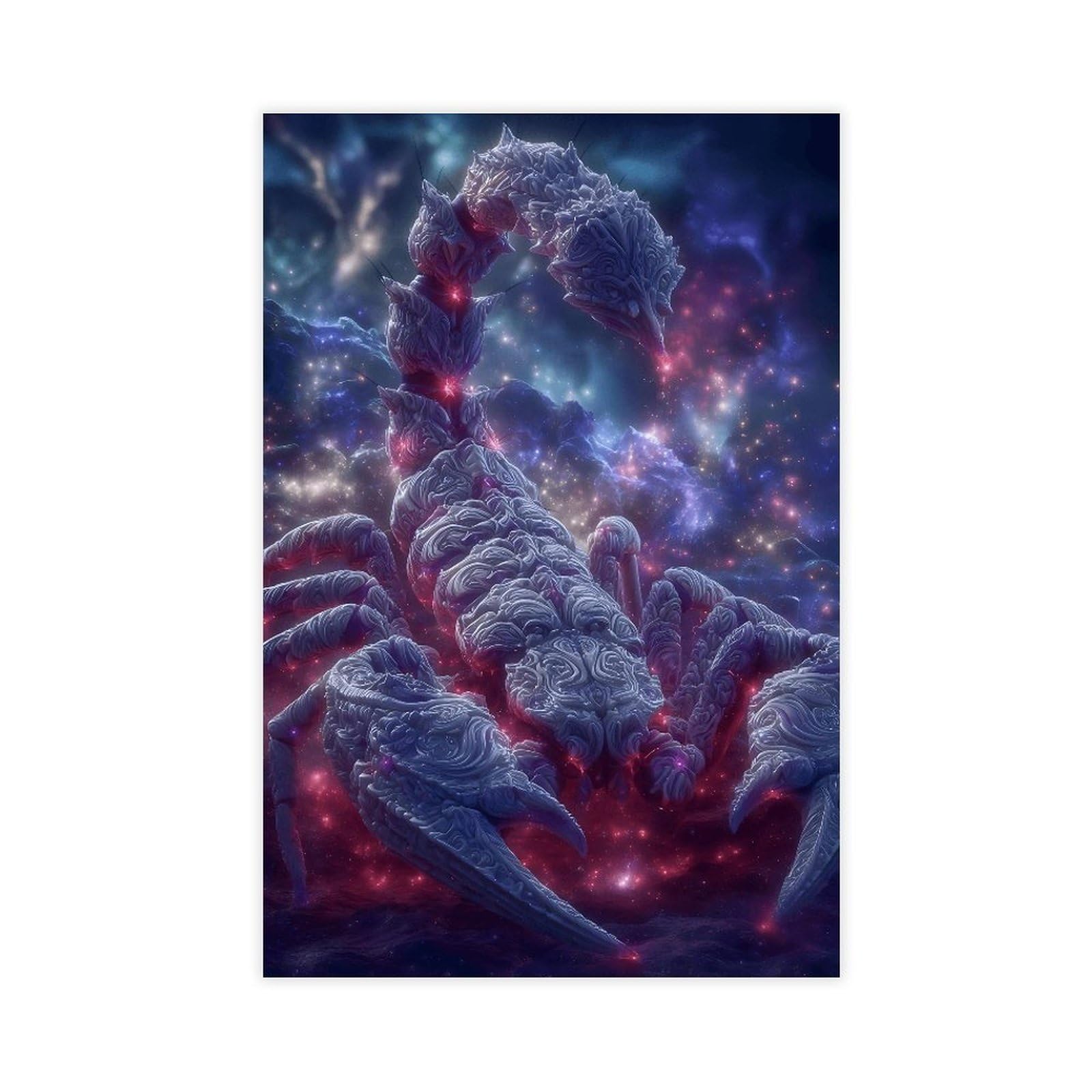 Ywtjax Unframe-Style Celestial Scorpion Poster Canvas Poster For Office Decor Gift