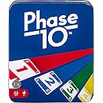 Mattel Games Phase 10 Card Game with Color Blind Accessible Deck in Storage & Travel Tin for Kids, Adults & Families (Amazon Exclusive)