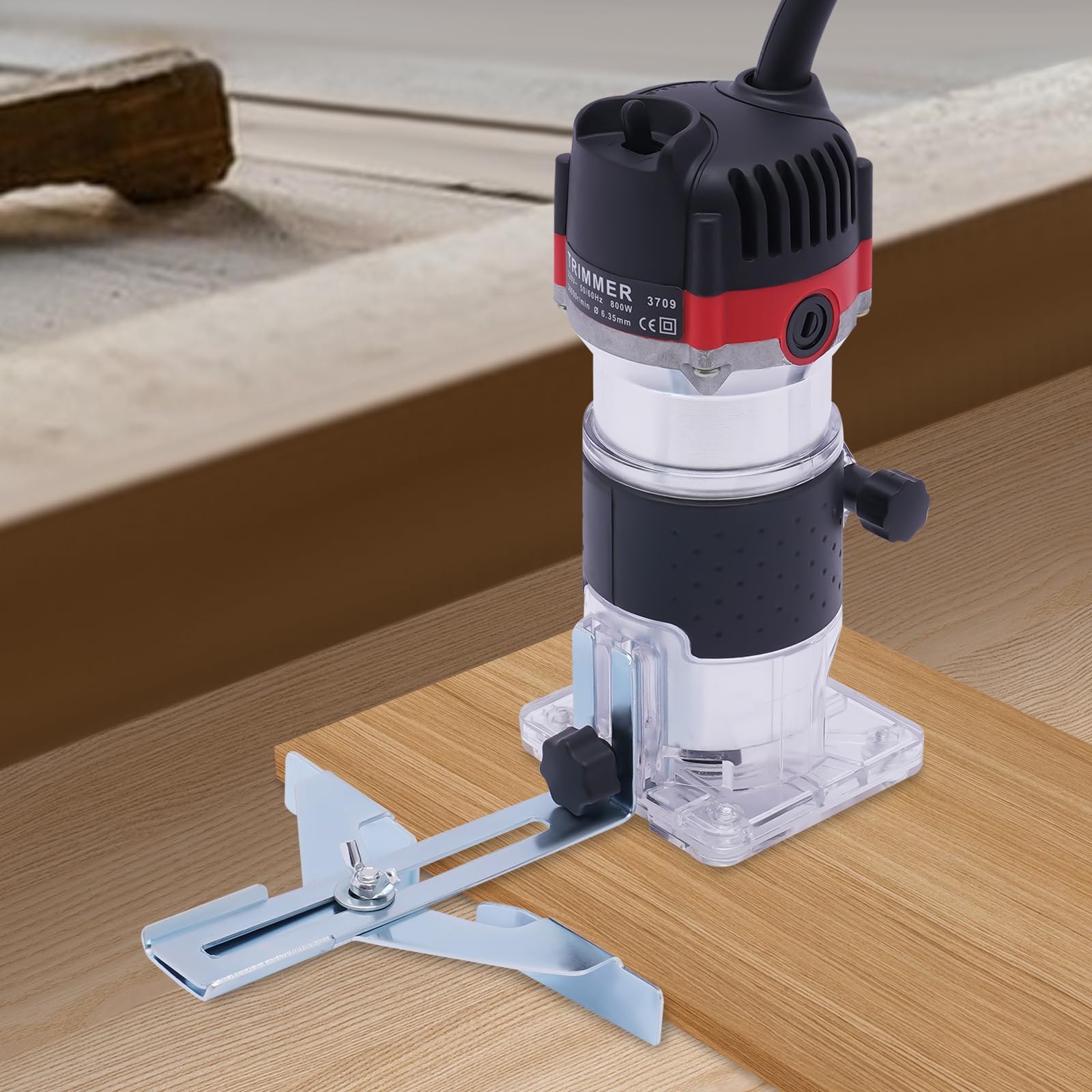 Taglierina a mano elettrica per legno, trimmer con una sola mano, fresatrice per bordi compatta, router per legno, fresa multifunzione, kit per router compatto, trimmer elettrico a mano