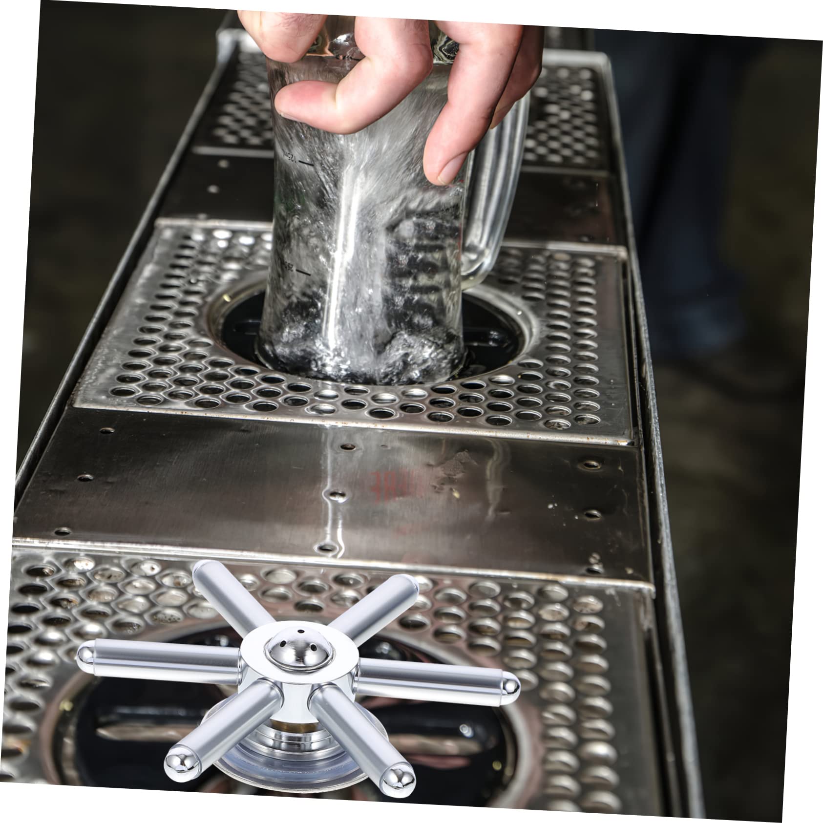 Enjuagadora de Acero Inoxidable de Vasos de Vidrio Automática Alta Presión y Diseño Resistente para Barra y Cocina Profesional