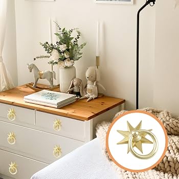 gold knobs for hemnes dresser Uenhoy 4 Pack Star Octagonal Cabinet Cabinet, Drawer, Cabinet, Web Collection: Hardware