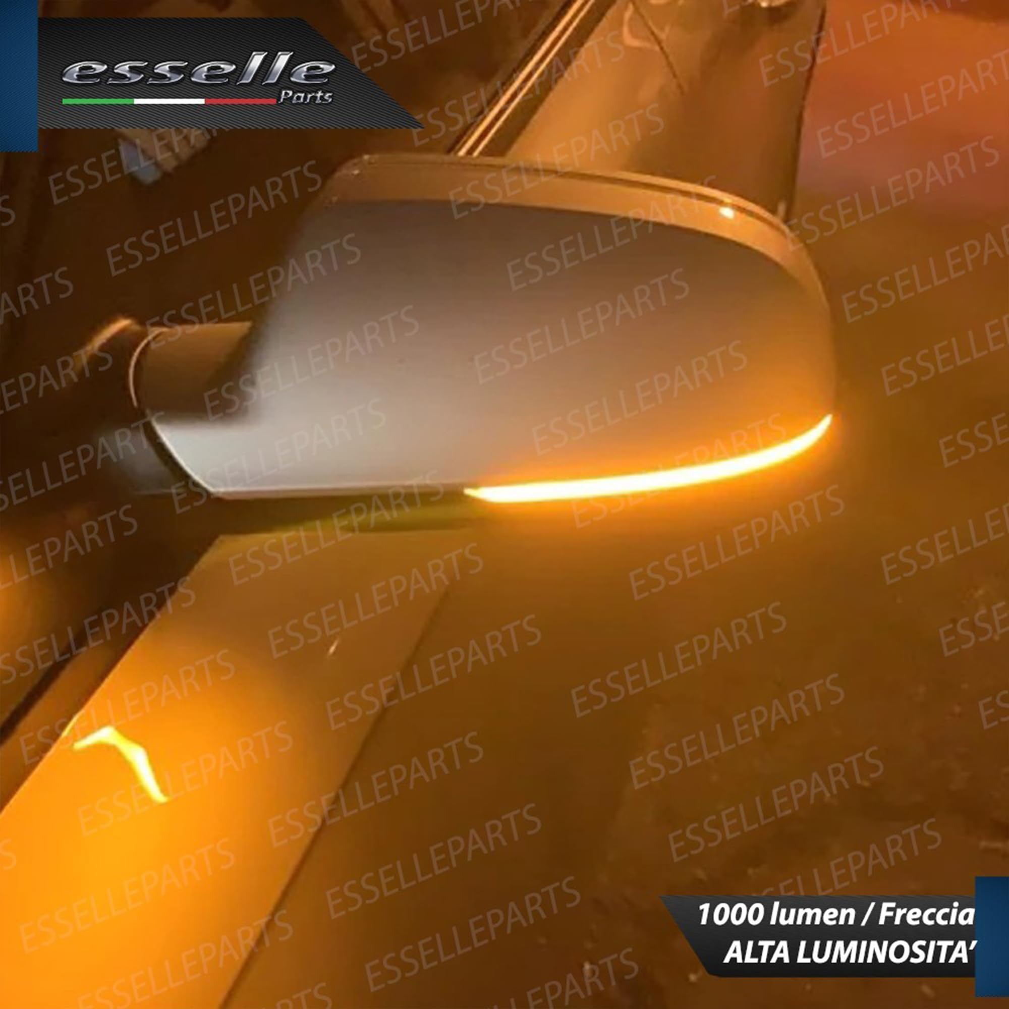 Coppia Frecce LED Dinamiche per Specchietti per Audi A3 8P Dal 06/2009 In Poi, A4 B8 dal 06/2009 in poi, A5 8T dal 06/2009 in poi, Indicatori Laterali Sequenziali CANBUS Plug & Play | Nero Fumé