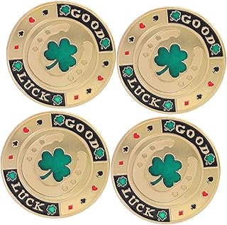 Poker Guard Coin 4pcs Souvenir Coin Las Vegas Commemorative Coin Metal Collectible Coin Souvenir Medal Poker Weight Card