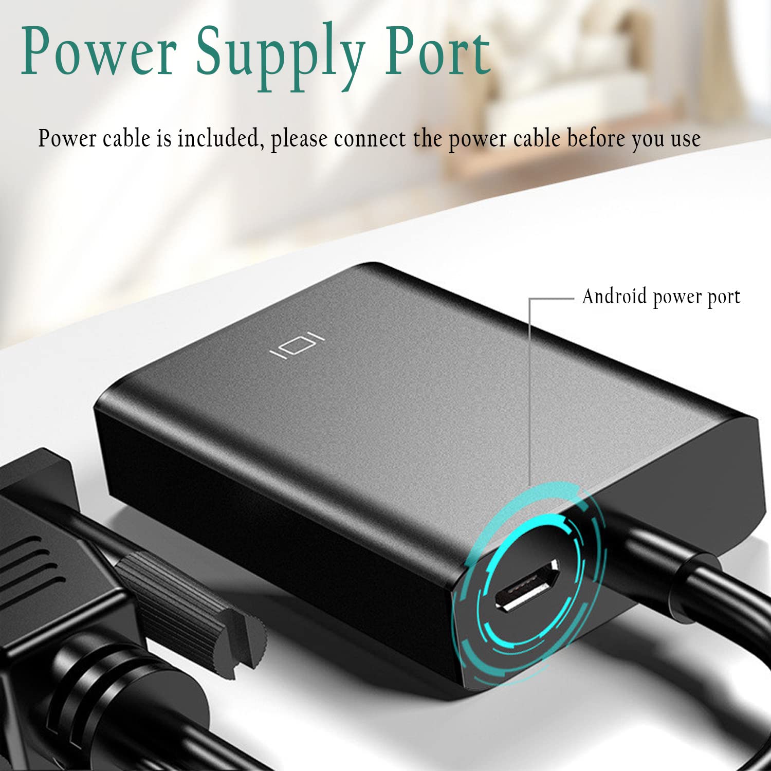 Adattatore da VGA a HDMI con Audio 1080P 60Hz, Convertitore Compatibile con vari Dispositivi come Laptop, PC, Proiettori, Monitor, TV Box, ecc