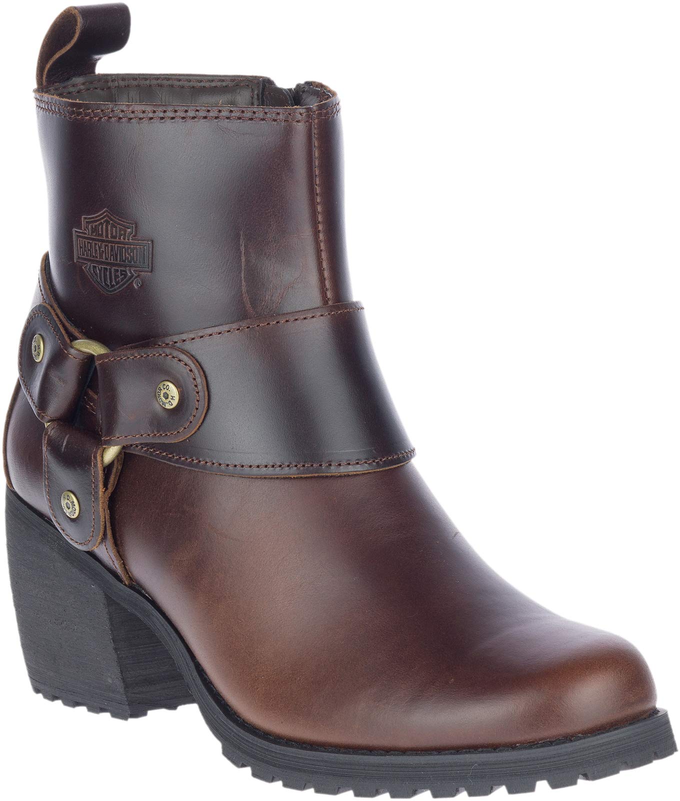 Harley-Davidson Womens Lalanne Zippered Motorcycle Casual Boots Ankle