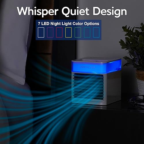 Miniatura 5 de Arctic Air Pure Chill - Enfriador de aire evaporativo de lujo, potente, silencioso, ligero y portátil con tecnología Hydro-Chill para dormitorio,