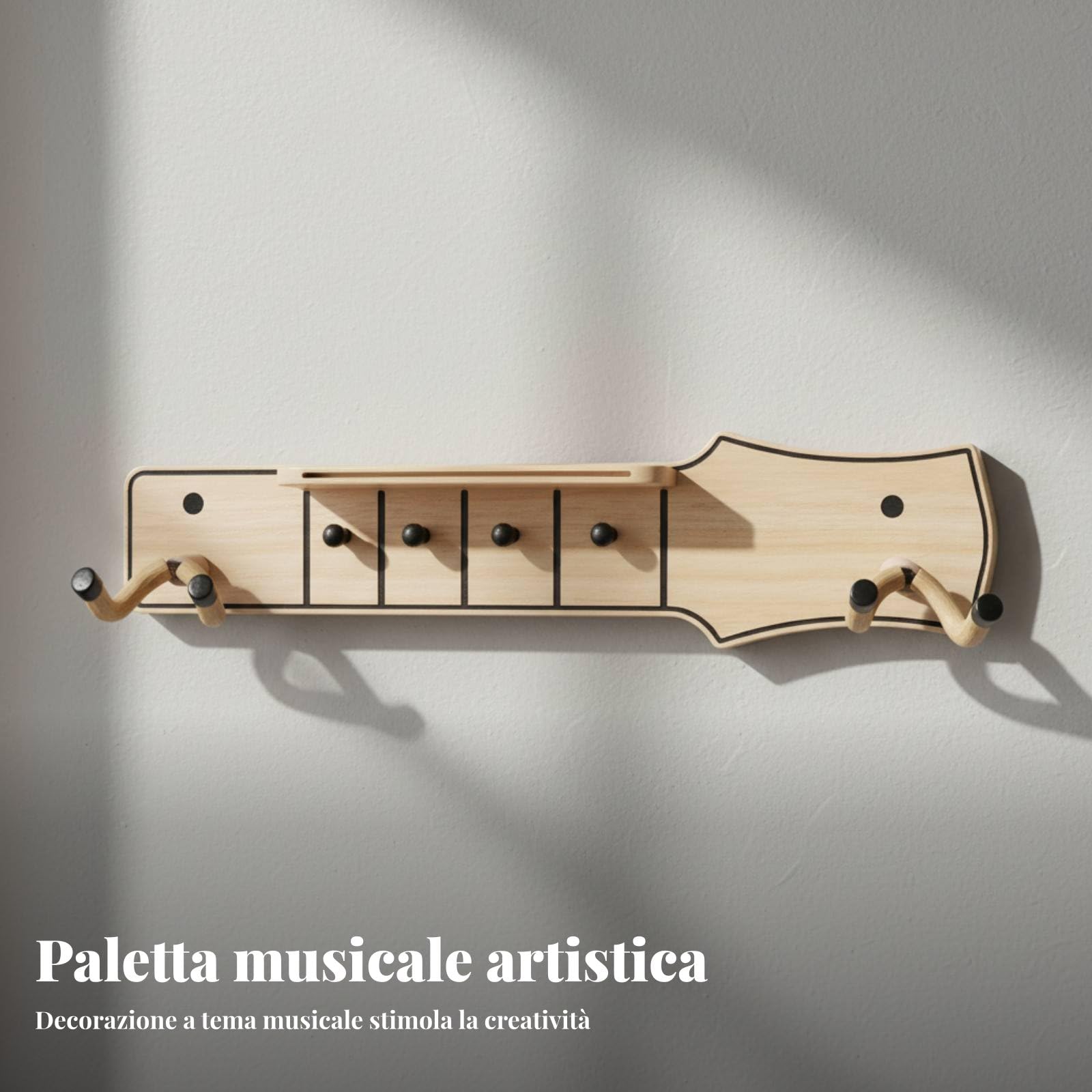 Gancio da Parete per Chitarra Multifunzionale Gancio da Muro per Chitarra Salvaspazio per Musicisti, Palco, Gancio Rgh-12