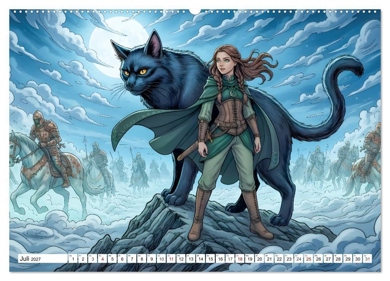 Die Walpurgisnacht - Alruns großes Hexenabenteuer (Wandkalender 2027 DIN A2 quer), CALVENDO Monatskalender: Eine fantasievolle, kind- und ... Überlieferungen neu erzählt. (CALVENDO Kunst)