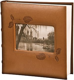 Ivy Embossed Frame Cover Photo Album, Brown