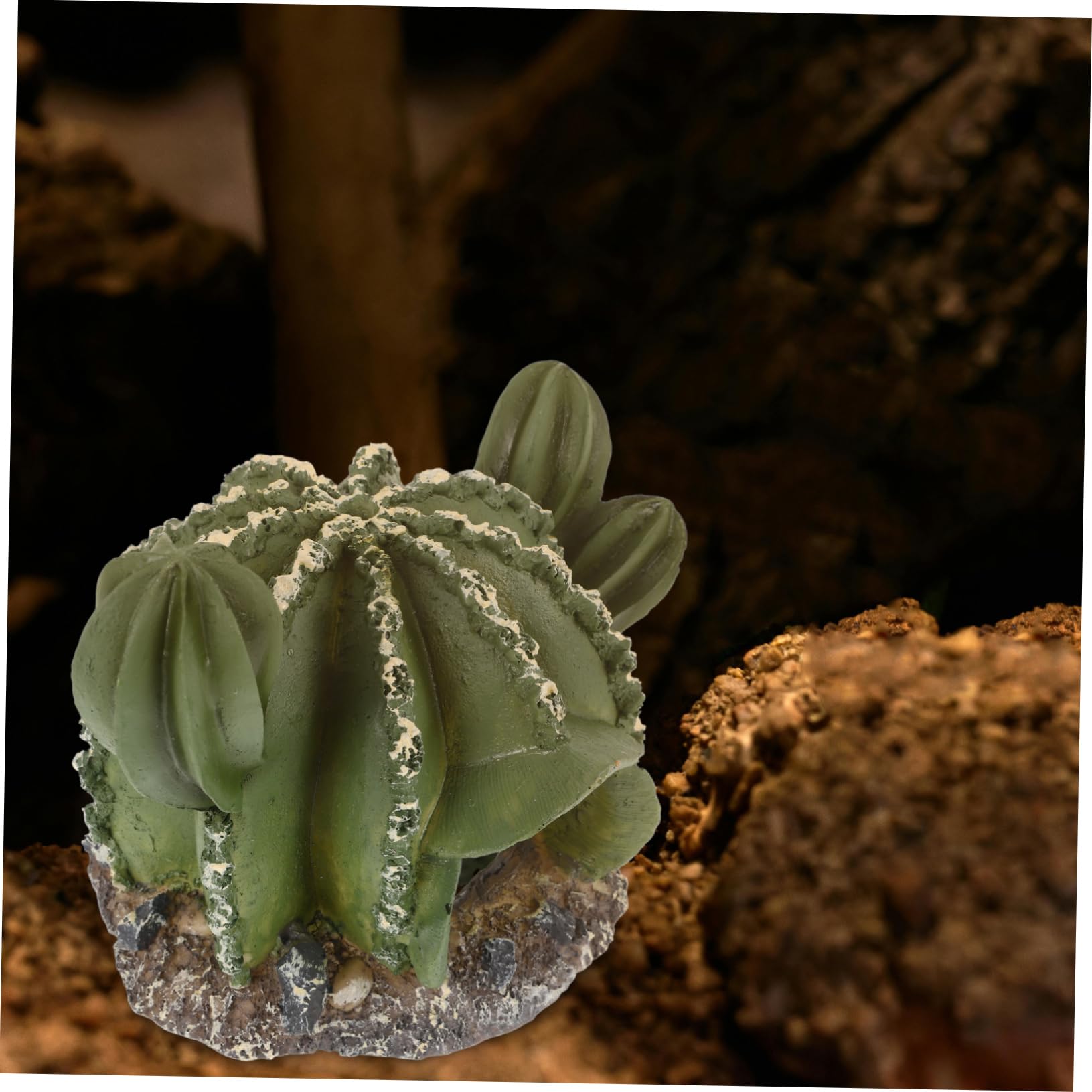 BESPORTBLE 4piezas Cueva Oculta De Cactus para Reptiles Refugio Decorativo De para y Serpientes Multiusos para Terrario y Hábitat Natural