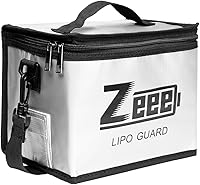 Zeee Fireproof Explosionproof LiPo Battery Safe Bag - Large Capacity Pouch for Safe Charging & Storage (8.46x6.5x5.71in)