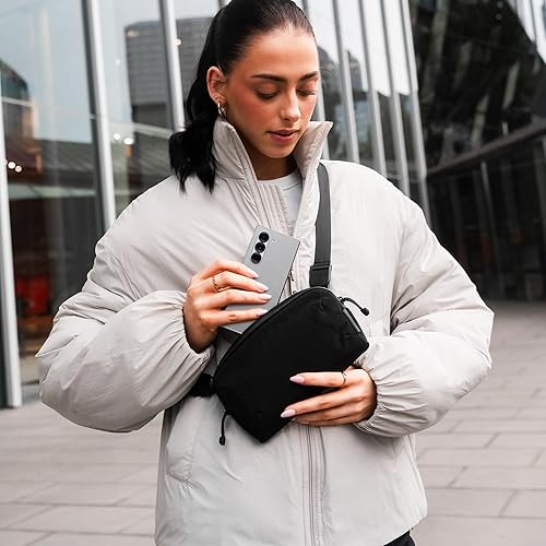 Miniatura 7 de ALPAKA Flight Pouch Pro - Bolsa cruzada de 0.7 L para mujeres y hombres con bloqueo RFID, bolsa para pasaporte, tela Axoflux 400D resistente a la