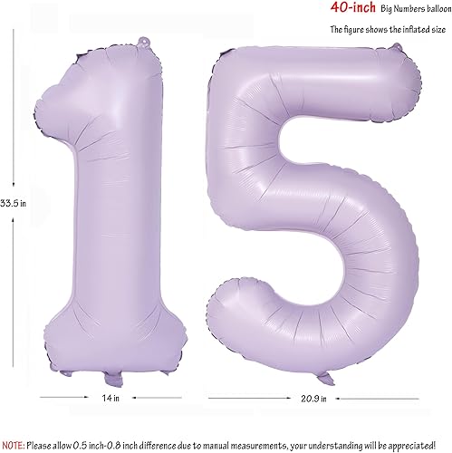 Vista 355 de 40" Macaron purple Number Balloons Helium Foil Mylar Balloon Birthday Party banquet Decoration 9