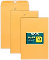 Vista 9 de Sobres de cierre – Sobres de catálogo de papel kraft marrón de 6 x 9 pulgadas – Paquete de 30 – con cierre de cierre y sello engomado – Sobres