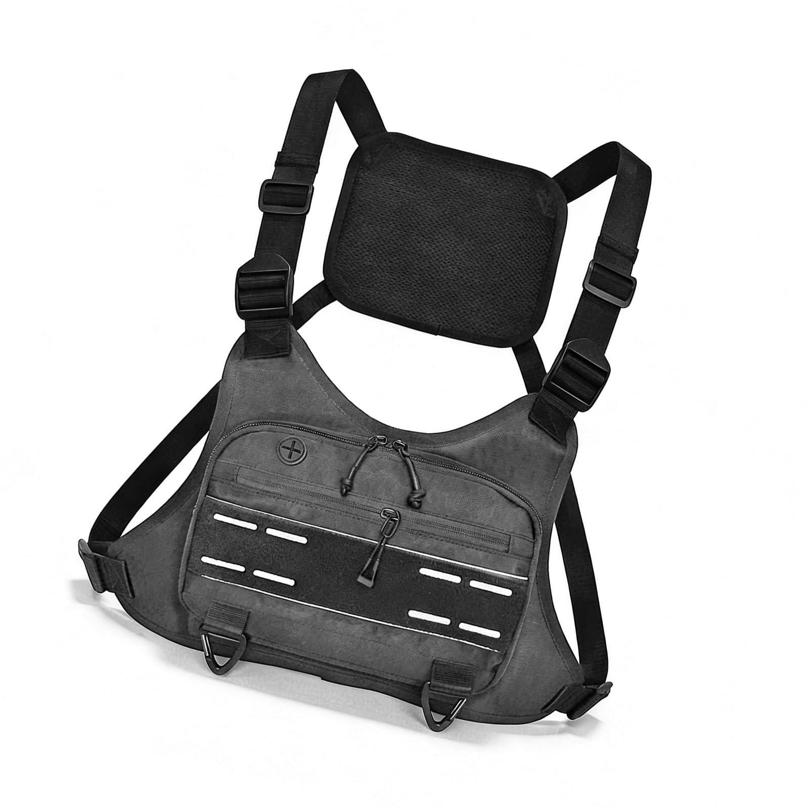 QIAOLIDA Running Chest Pack With Reflective Strips And Adjustable Straps Men Light weight Sports Chest Bag During Hiking