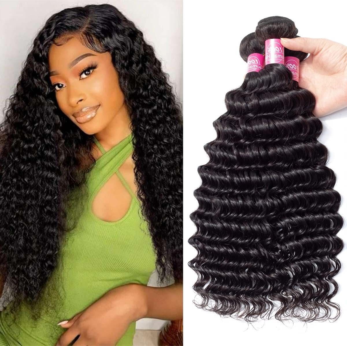Sexycat Water Wave 4x4 Lace Closure Huan Hair 20 Inch Deep Curly Natural Hairline Ear To Ear - View #7