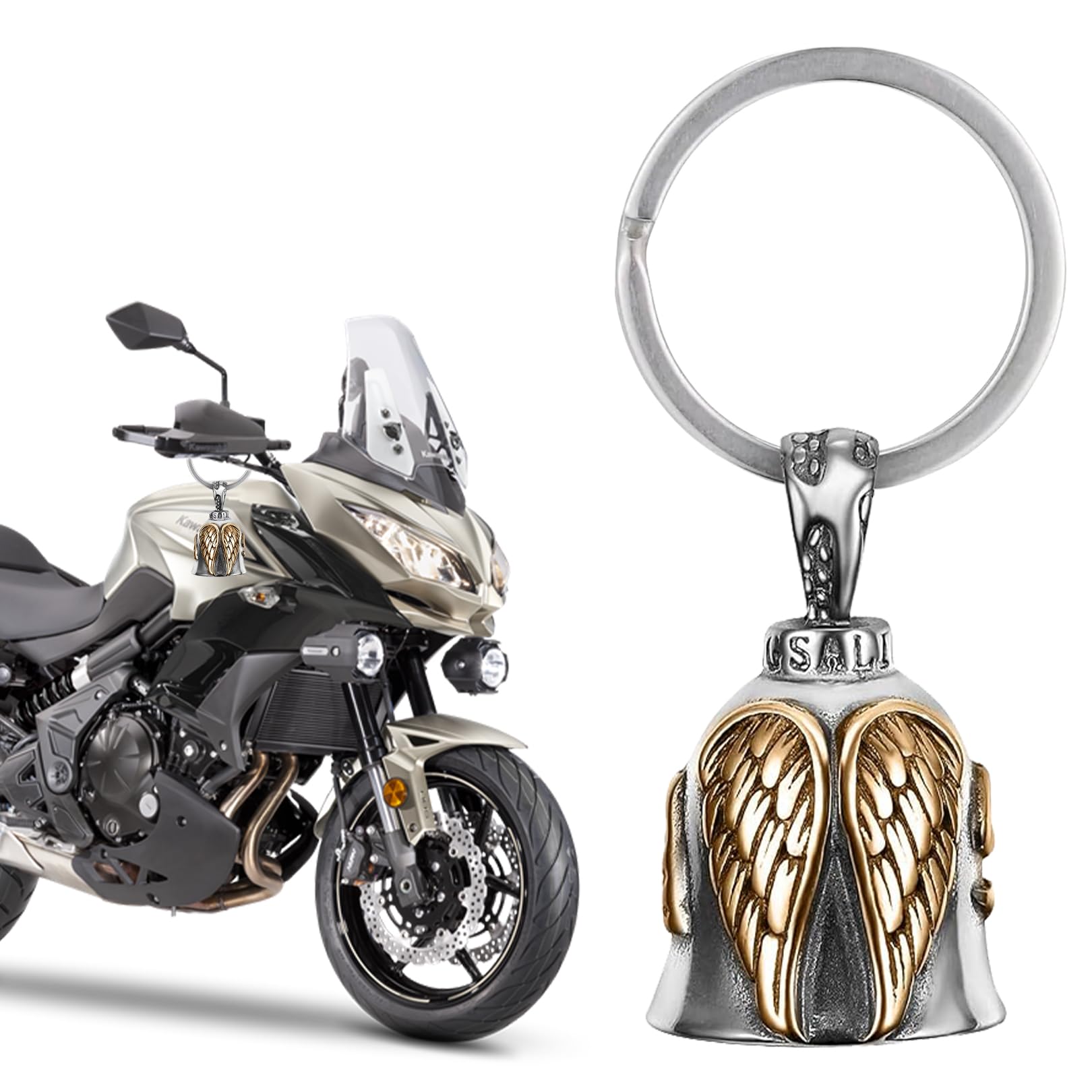 Guardian Bell Glücksbringer mit Heiliger Maria Biker Geschenk - Biker