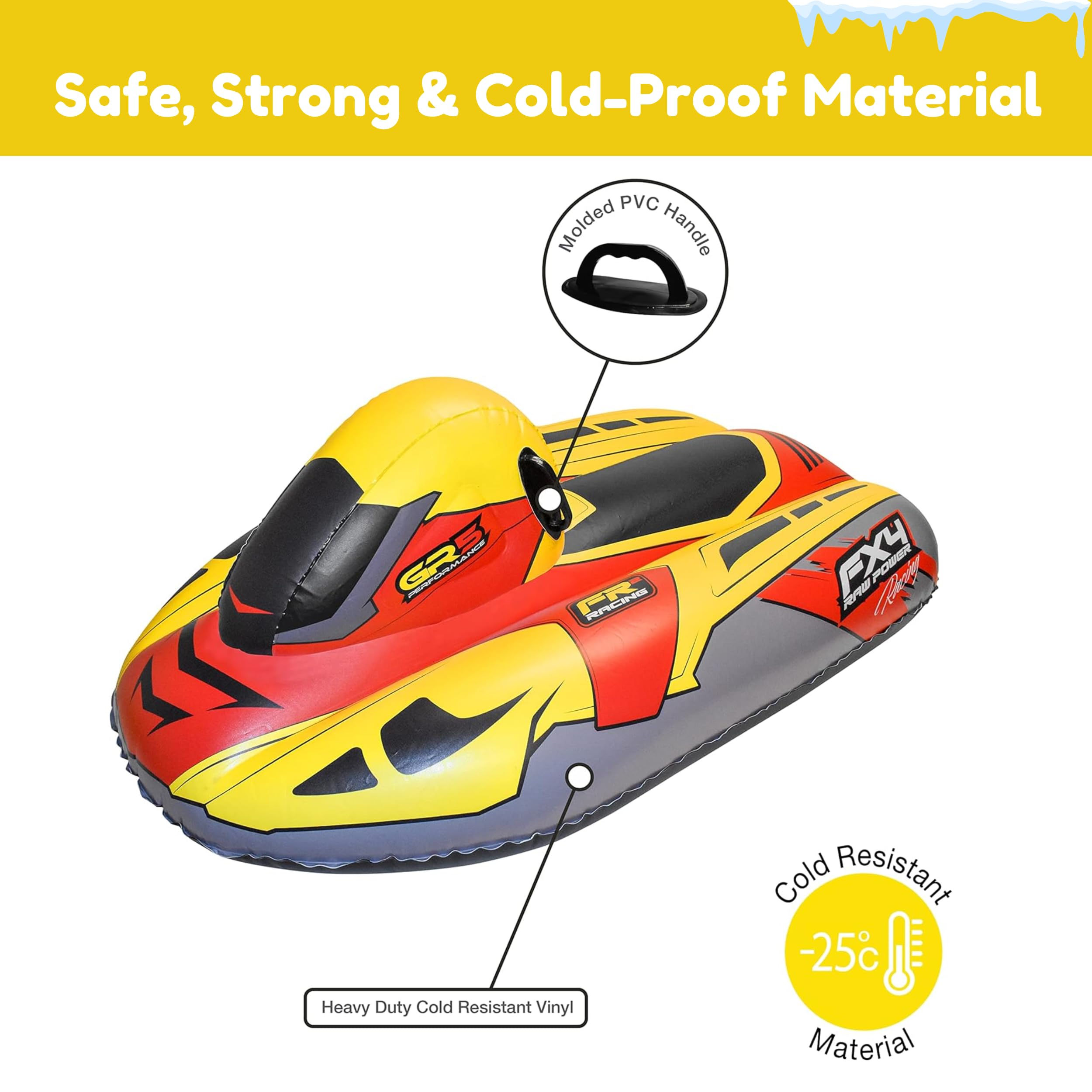 Amazon.com : CocoNut Outdoor- 50” Inflatable Snowmobile Sled- FX4