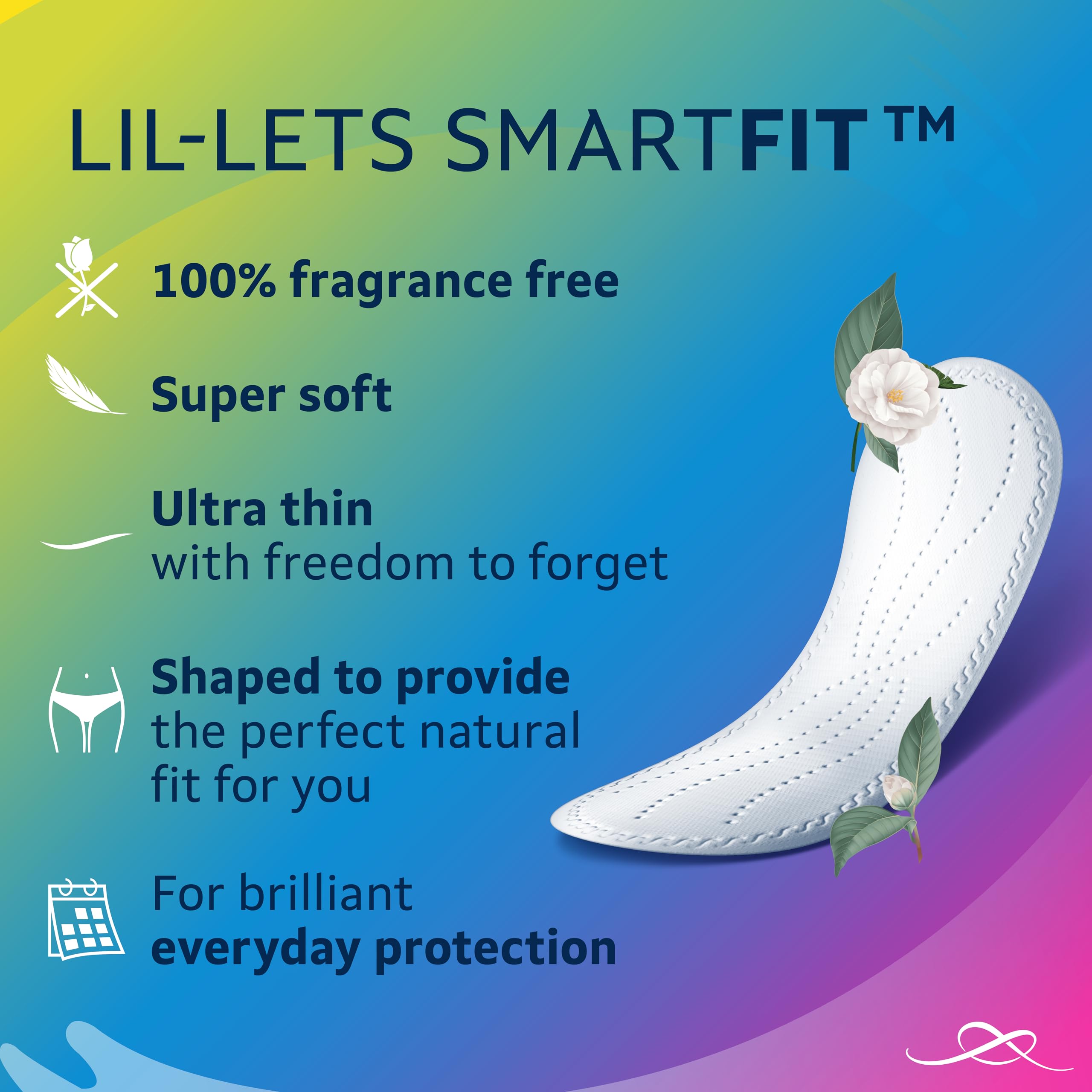 Lil-Lets Essential Liner 50pk, White