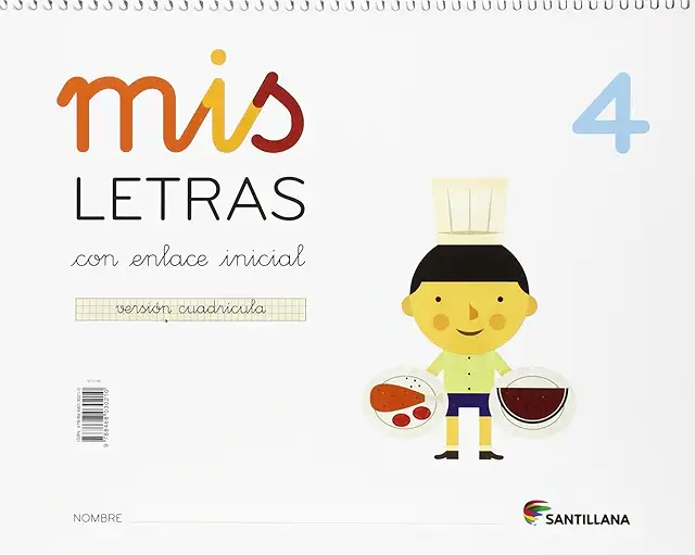 Imagen relacionada con MIS LETRAS 4 CON ENLACE INICIAL VERSION CUADRICULA - 9788468030210