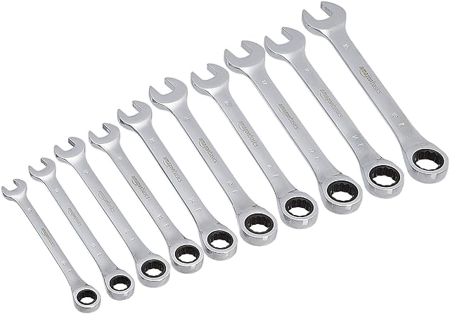 Amazon Basics Ratcheting Wrench Set- 10- Piece