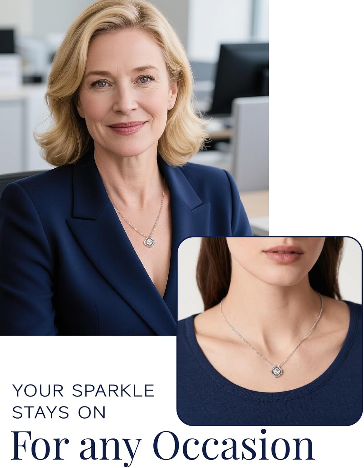 MomentWish Necklace for Women, Sparkling Gift for Her, 1Carat Moissanite Heart Pendent for Her, 925 Sterling Silver Dance Necklace for Anniversary Christmas Valentines - Image 9