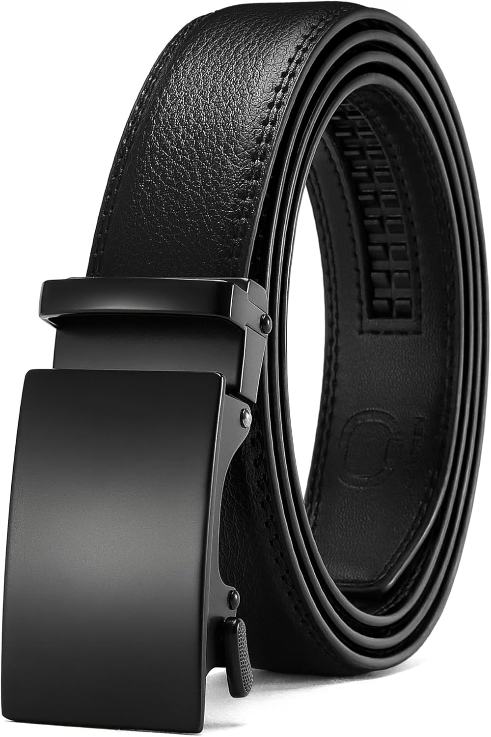 CHAOREN Ratchet Boys Belt, Kid Dress Belt with Click Buckle, Adjustable Leather Belt for School Uniform and Formal Pants