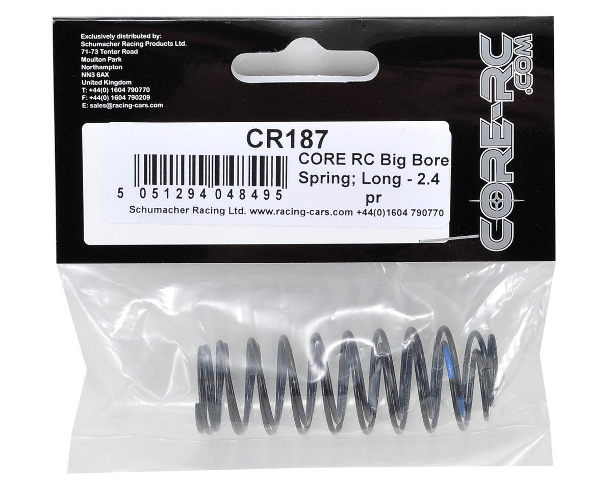 Core-RC Long Length Big Bore Shock Spring Set (Blue/2.4) (2)