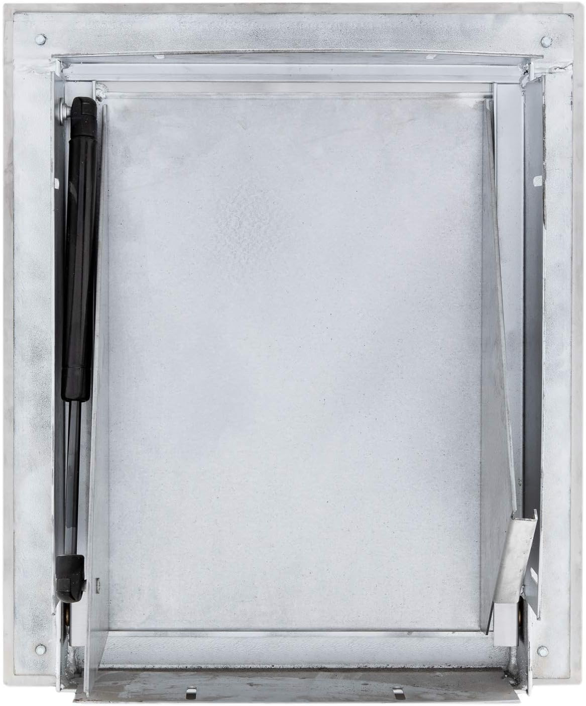 Midland Style Stainless Steel Trash Chute Door - Bottom Hinged, 12"(W) X 15"(H), Self Closing, Fire Rated & UL Approved, by Oswald Supply