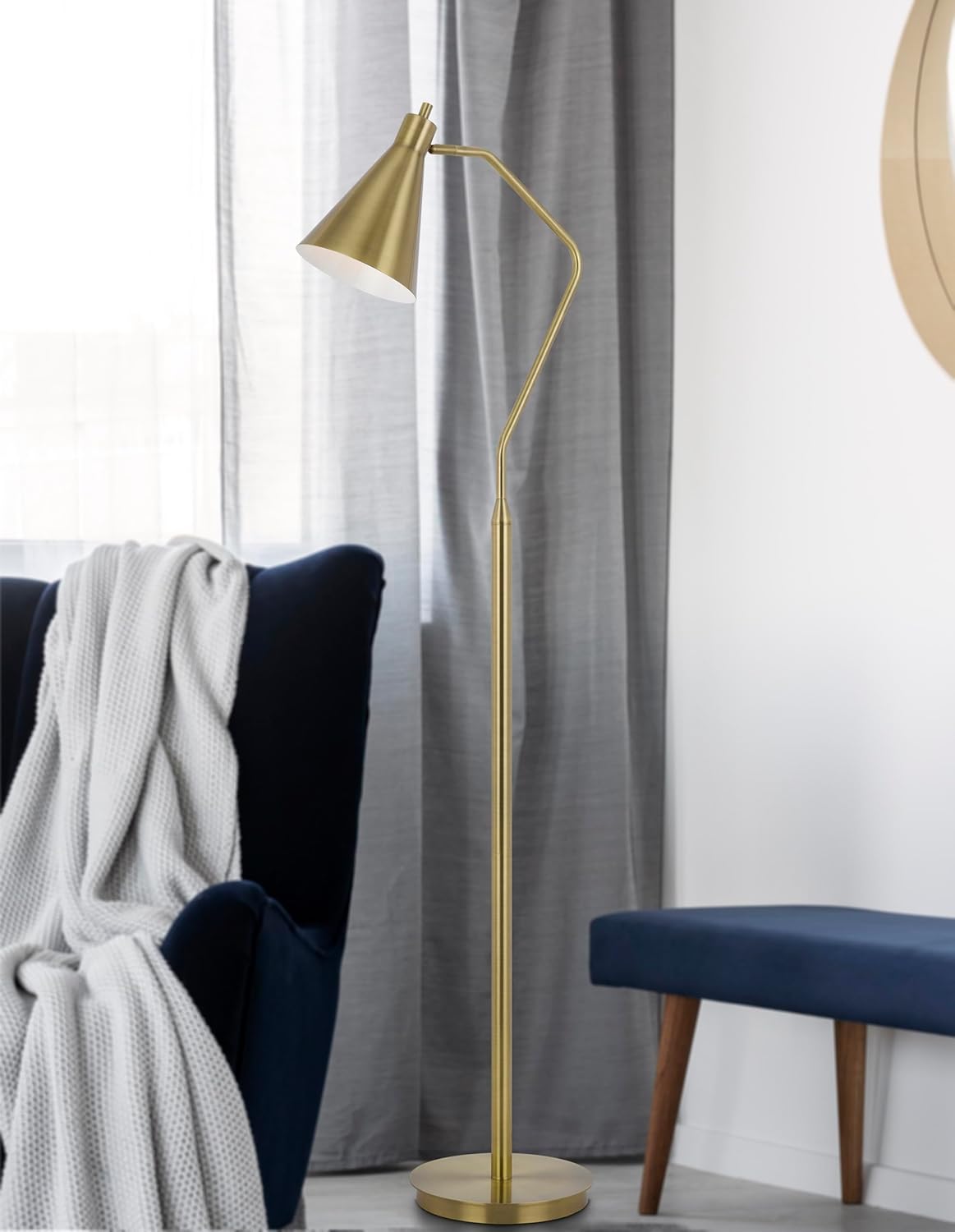 Cal 150W 3 Way Colton Double Swing arm Floor lamp