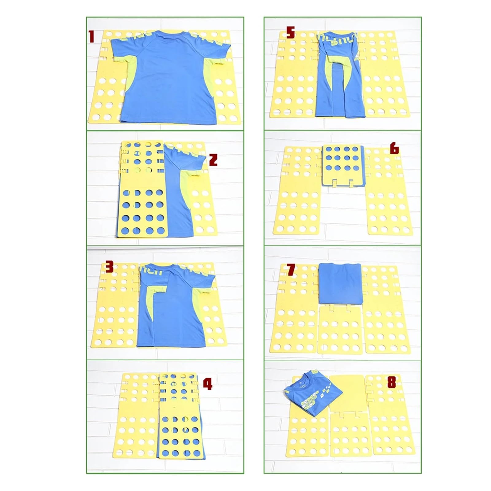 2 Stück Wäschefaltbretter aus Kunststoff, ideal for Kinder und Erwachsene, for schnellen Zusammenfalten von Kleidung, for Zuhause Reisen, als T-Shirt-Organizer Für Zuhause(Grey)
