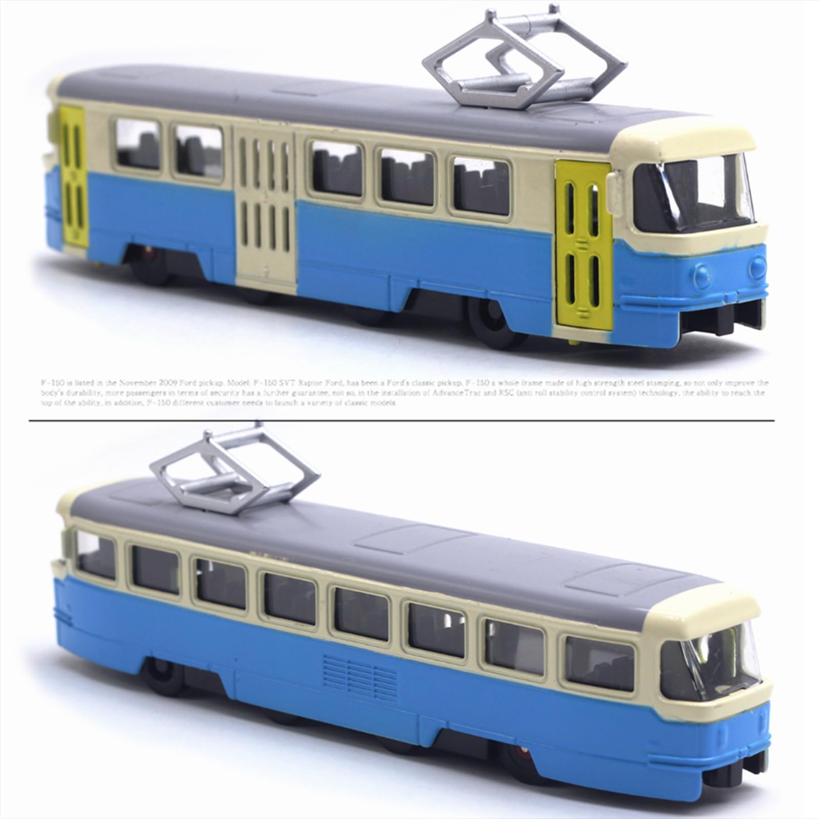 Miniaturmodell Straßenbahn Tramhallen Miniaturobjekt Indoor Modellauto Aus Robustem Legierungsmaterial mit Musikfunktion Licht Beweglichen Türen für S, Blau