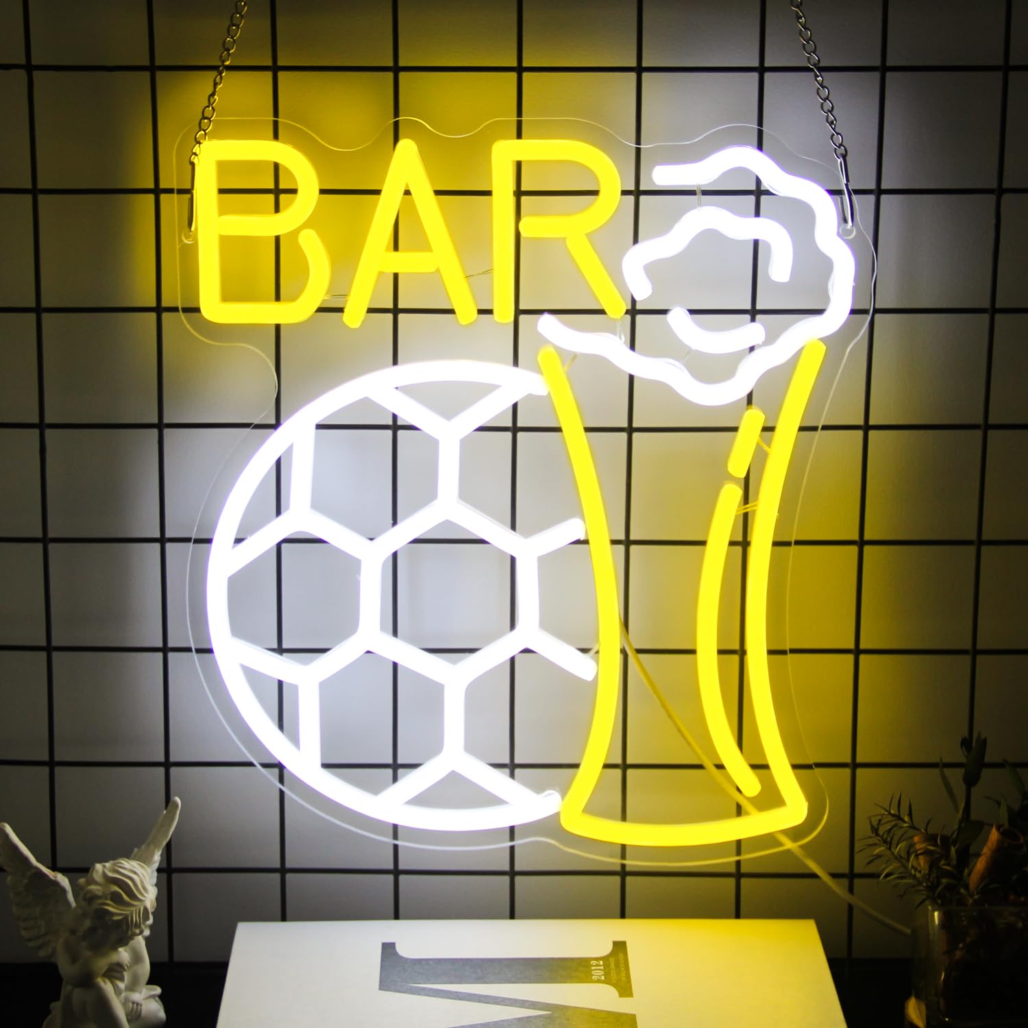 Football Beer LED Neon Sign for Man Cave Decor Bar Light Sports Fans Gifts