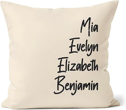 Funda de almohada personalizada  Funda de almohada personalizada  Funda de almohada personalizada con nombre de familia para mamá, almohada