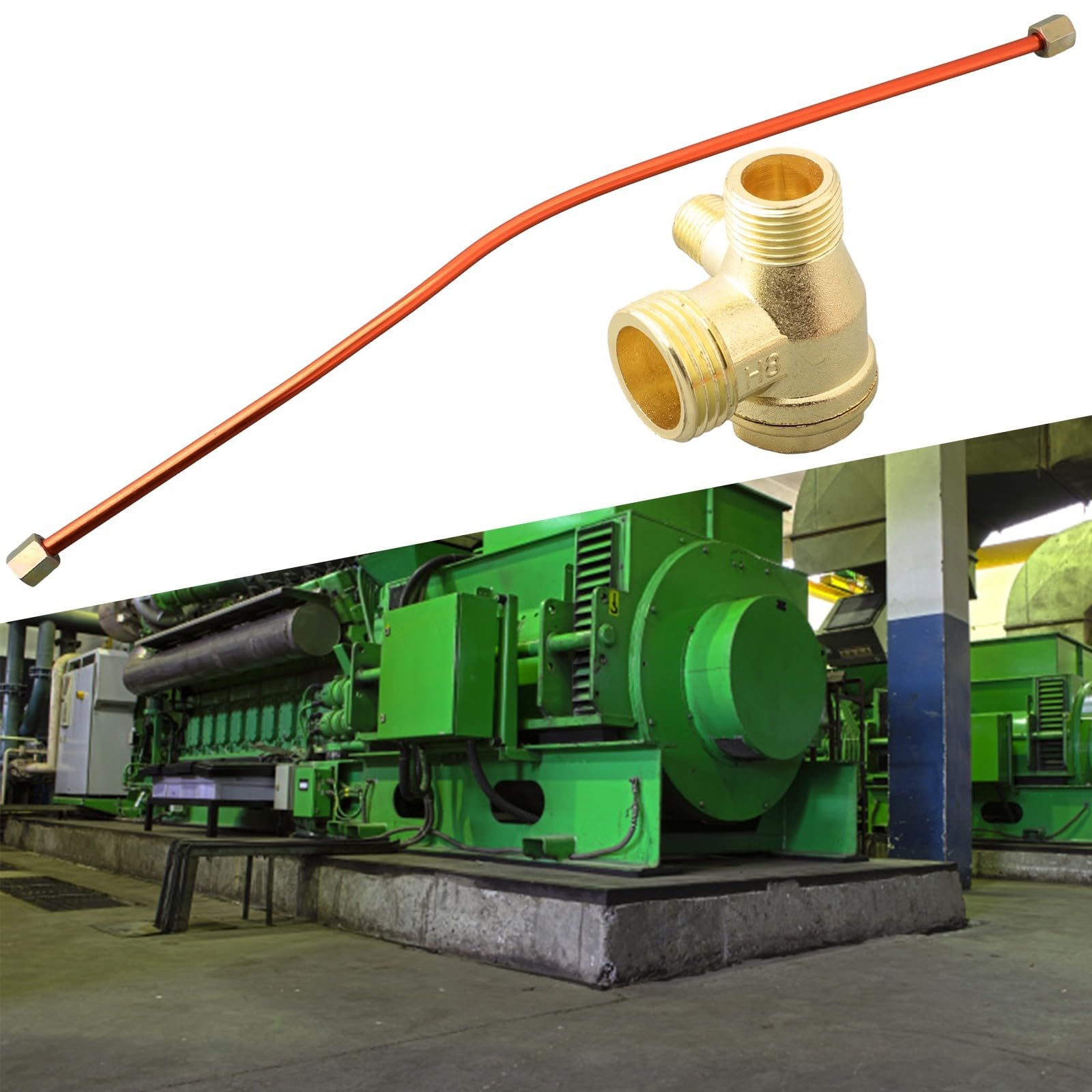 Tubo di scarico 400 mm valvola di ritegno lega di zinco compressore d'aria set 2 pezzi
