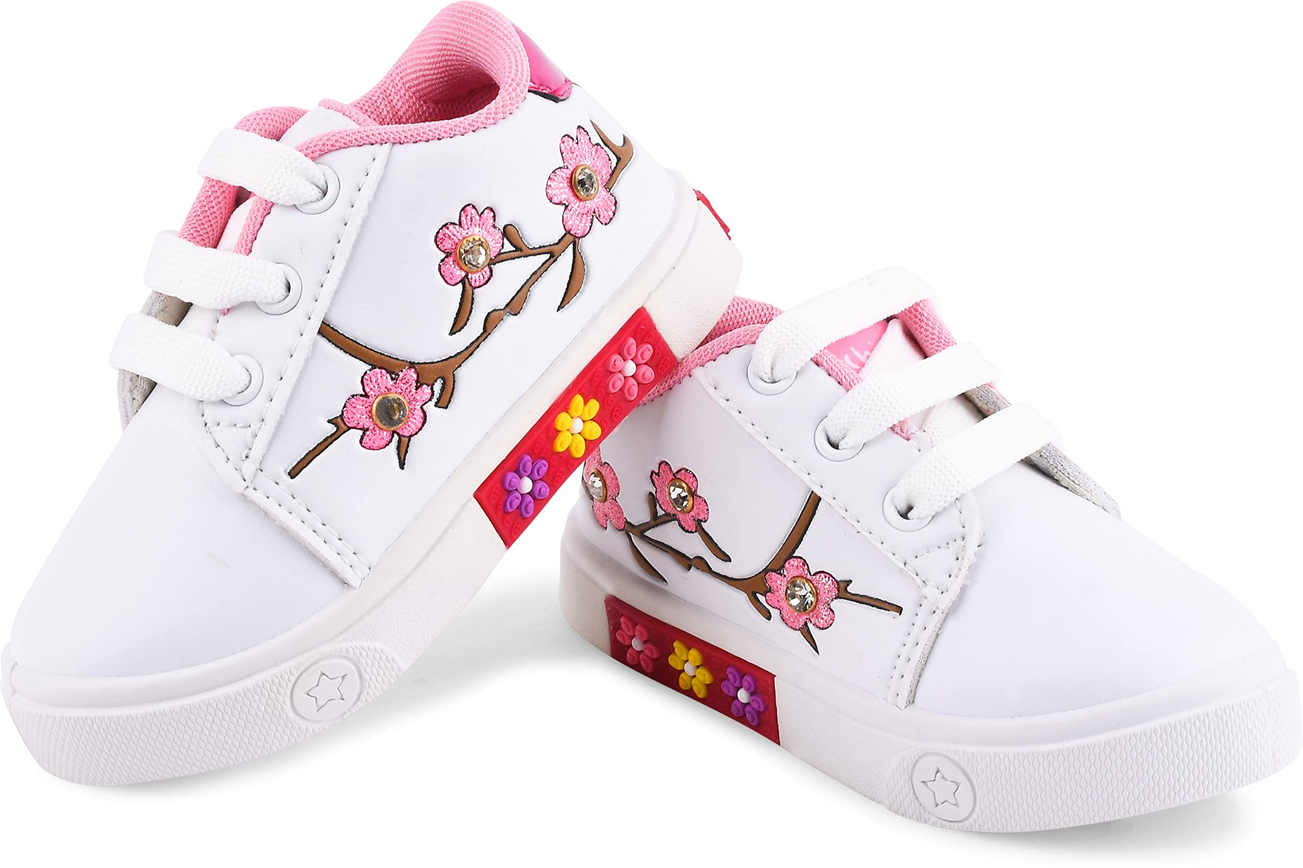 KATS SHOES Lace Shoe Sneakers for Boys & Girls (White) (B0BDVBFFHL) Amazon Price History, Amazon Price Tracker