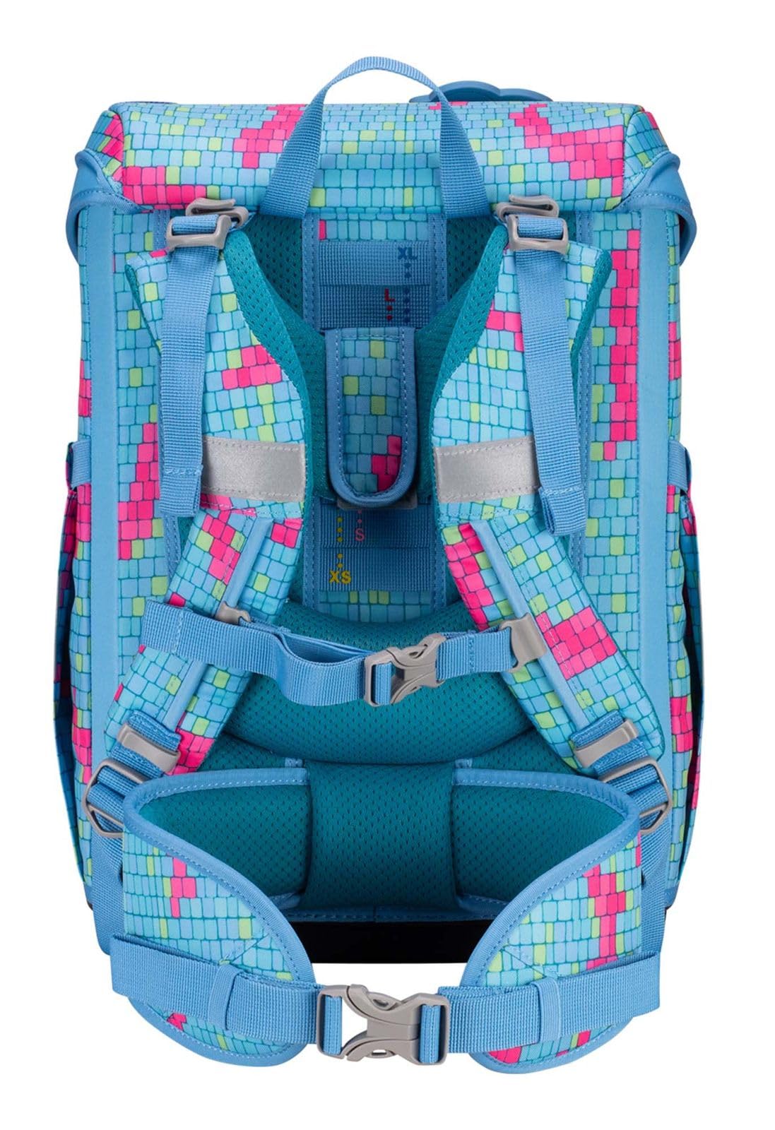 DerDieDas ErgoFlex Easy Set 5-teilig, leichter Schulranzen für die Grundschule – stabil, sicher & ergonomisch, höhenverstellbar, ca. 22,5 l Volumen, ca. 950 g Gewicht