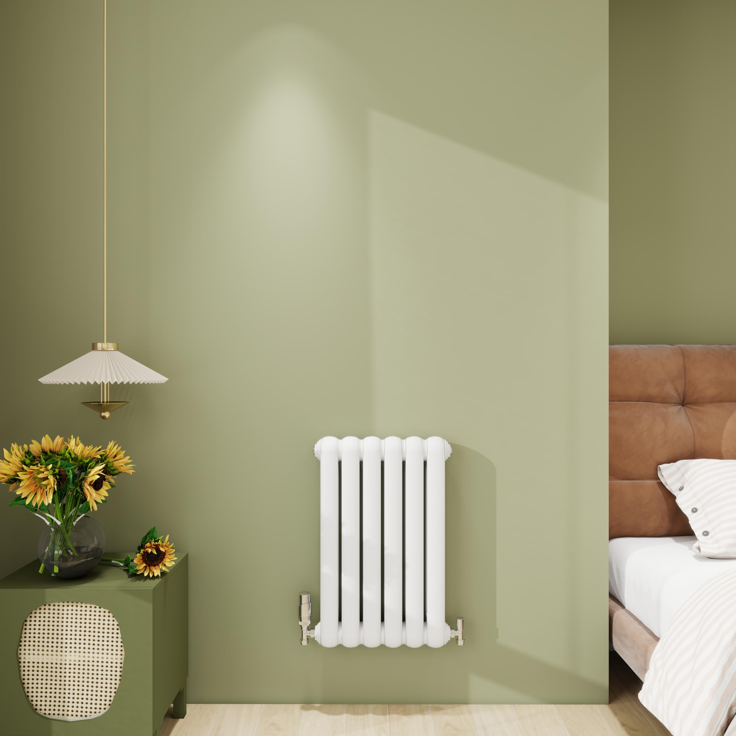 Biubiubath 2 Column Horizontal Designer Radiator 600x384mm - White