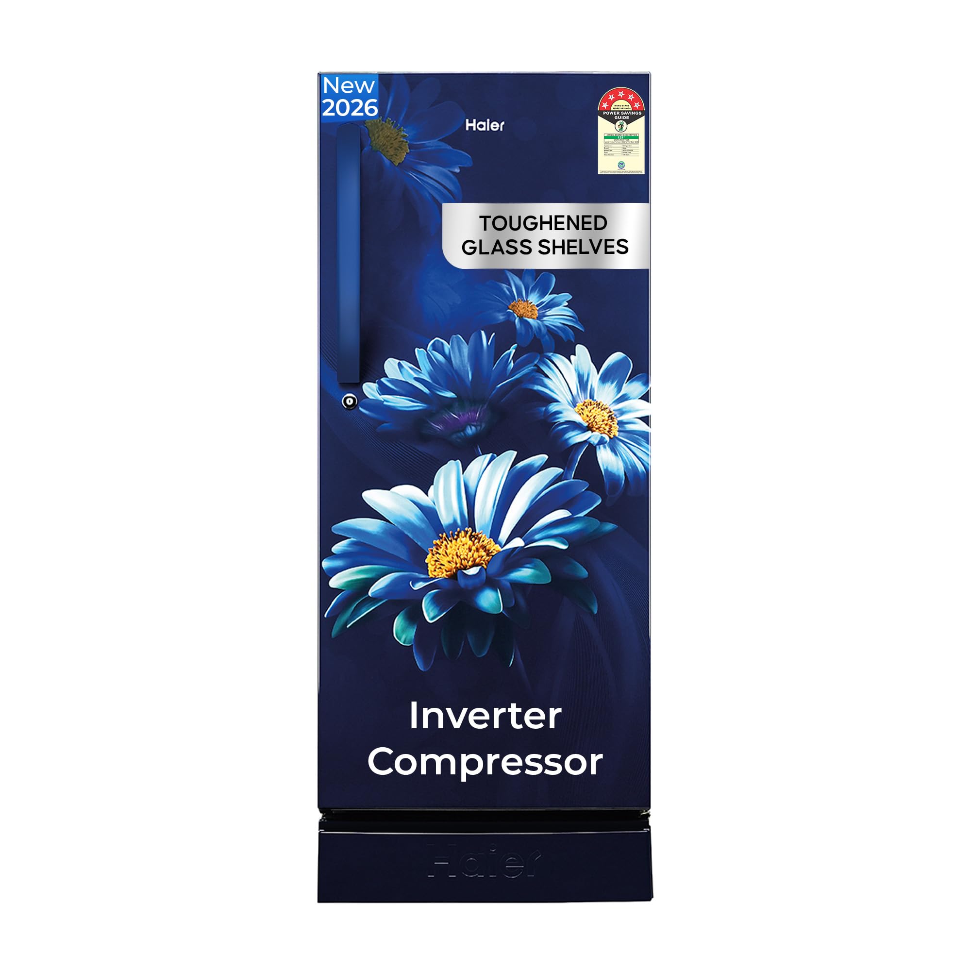Haier 190 L 5 Star Direct Cool Inverter Single Door Refrigerator with Fast Ice Making, Easy Clean Back, Large Vegetable Box (HED-205MHBA-P, Marine Hilton, Base Stand Drawer, 2026 Model)