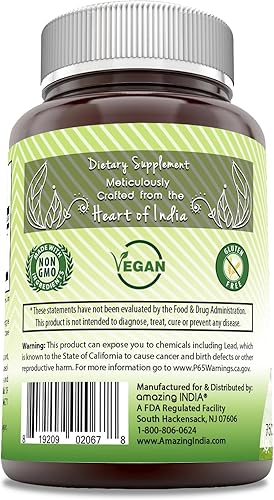Miniatura 3 de Amazing India Triphala natural (3 frutas) 750 mg 120 cápsulas vegetarianas  Sin OMG  Sin gluten