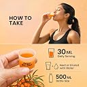 Daily All Day Himalayan Sea Buckthorn Berry Juice Cold-Pressed Pulp Concentrate, Rich in Omega 3, 6, 7 & 9, Natural Vitamin C & Antioxidants for Skin Glow, Immunity & Gut Health, No Added Sugar, 1500ml, Pack of 3 gallery image