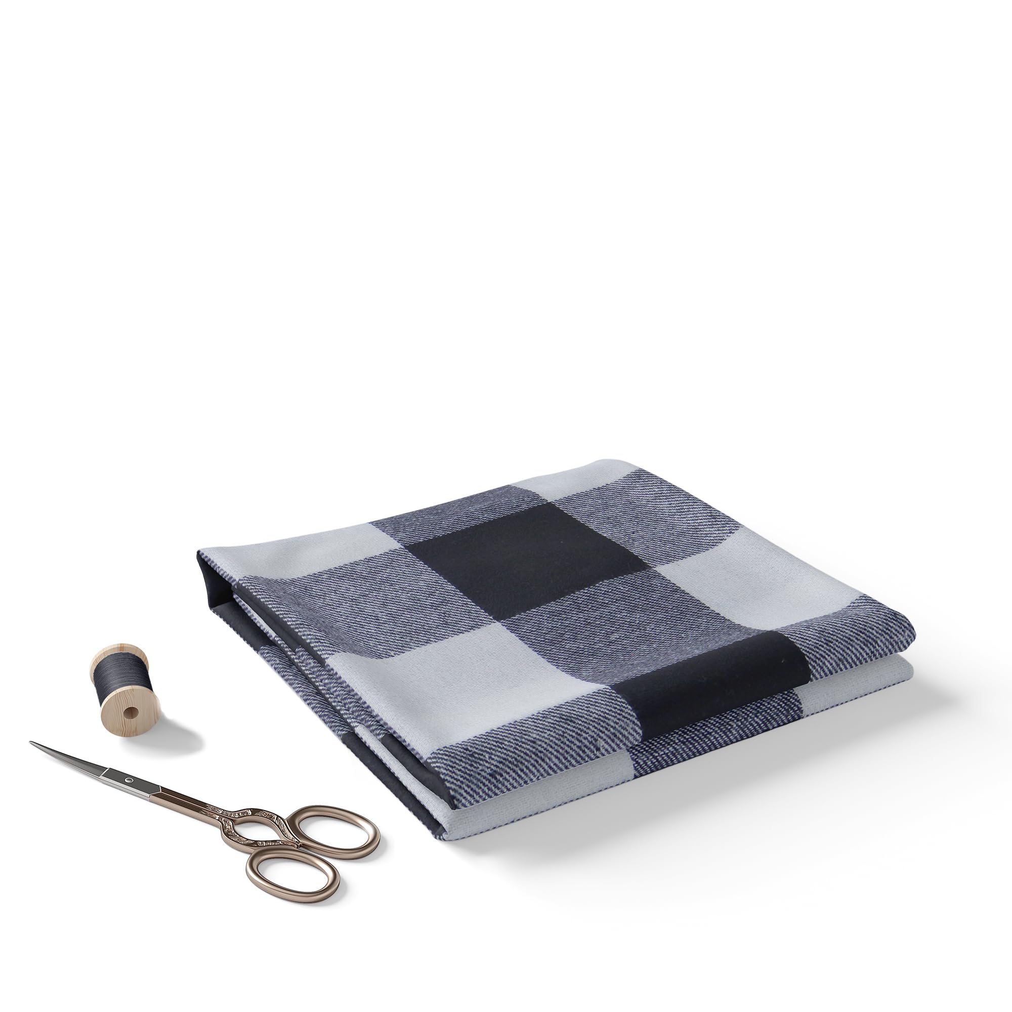 BIGREAMS Unstitched Men's Shirt Fabric - 100% Cotton, Tartan Checkered, 0% Color Fade, Breathable & Soft, Casual Summer Wear, 150 CM Wide