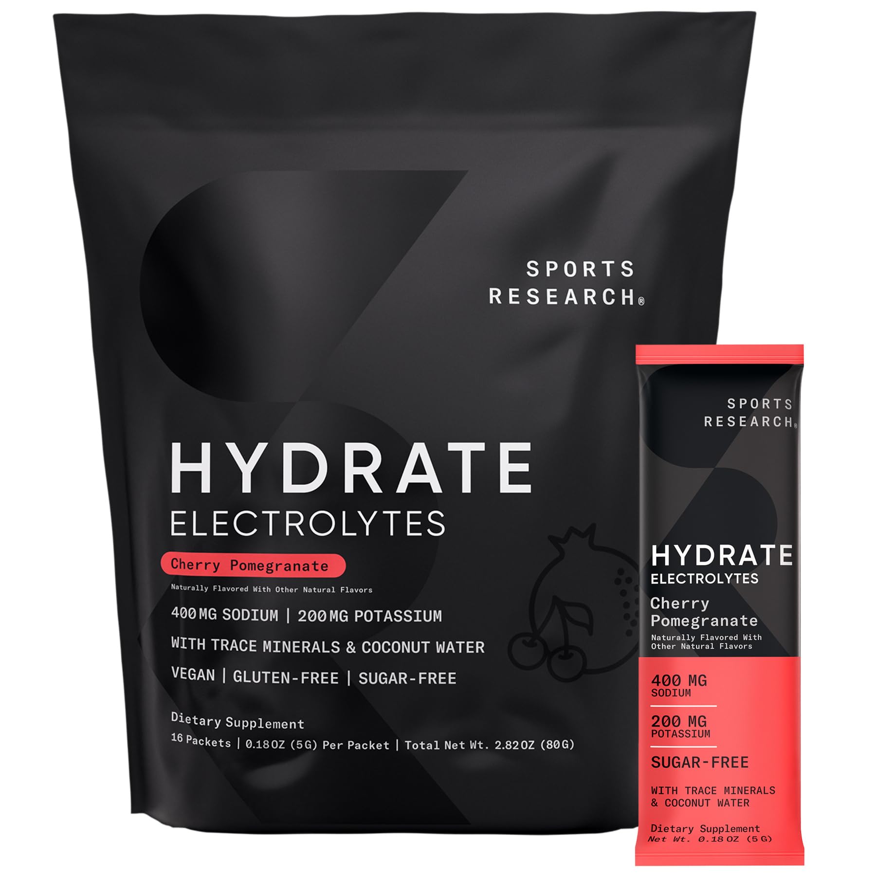 Sports Research® Hydrate Electrolytes Passion Fruit, 16 Packets — Amazon image 11
