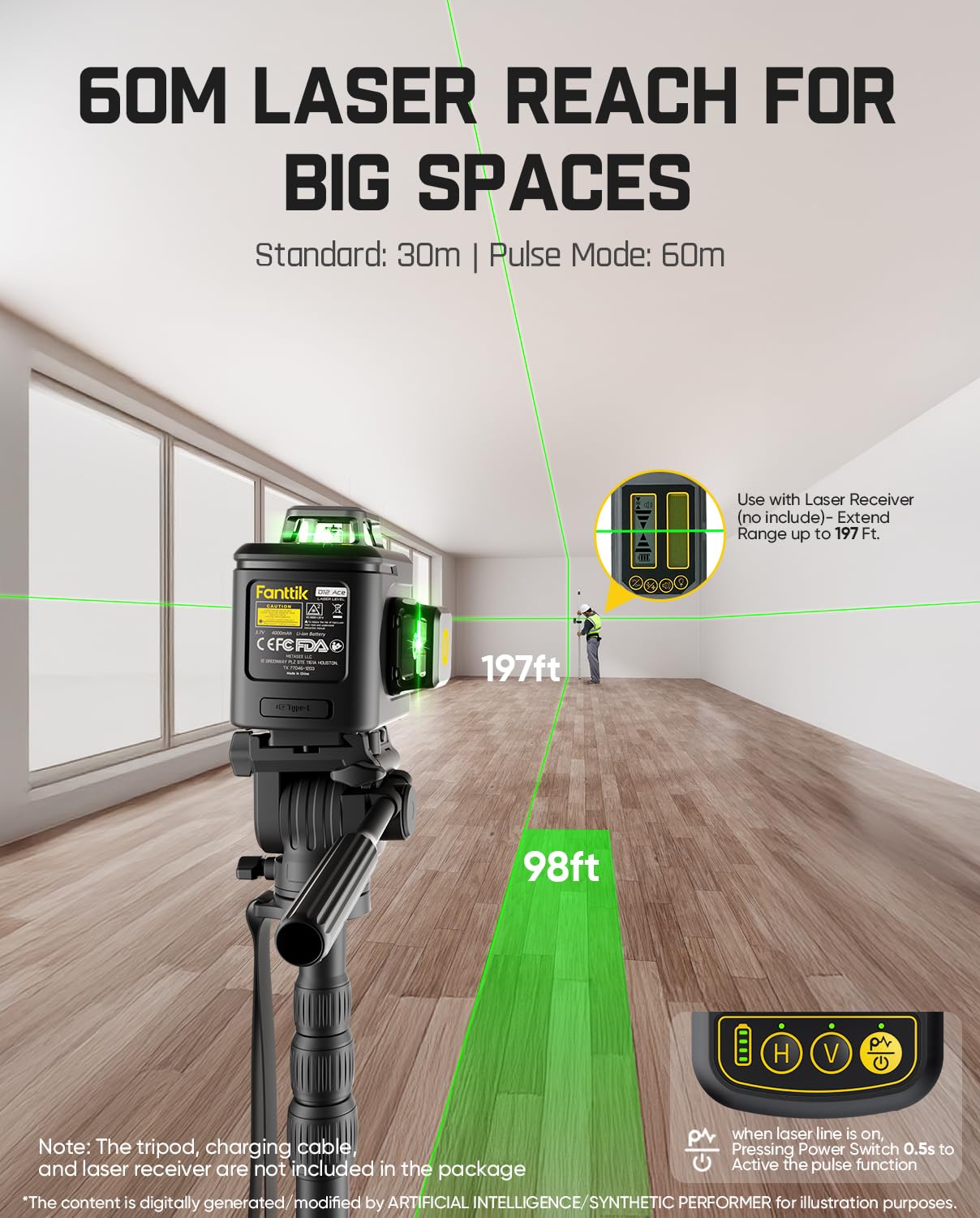 Fanttik D12 Ace Laser Level - 3x360° Self-Leveling -7