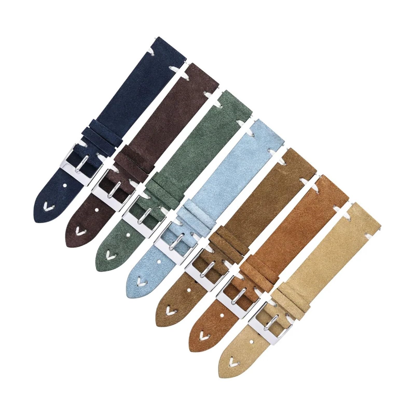 yingyingjia Cinturini for orologi in pelle scamosciata Cinturini multicolori fatti a mano da uomo e donna