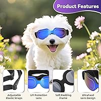 Vista 5 de ENJOYING Gafas de sol para perros pequeños, protección UV, gafas de sol para gatos grandes, niebla, resistentes al viento, protección contra ojos