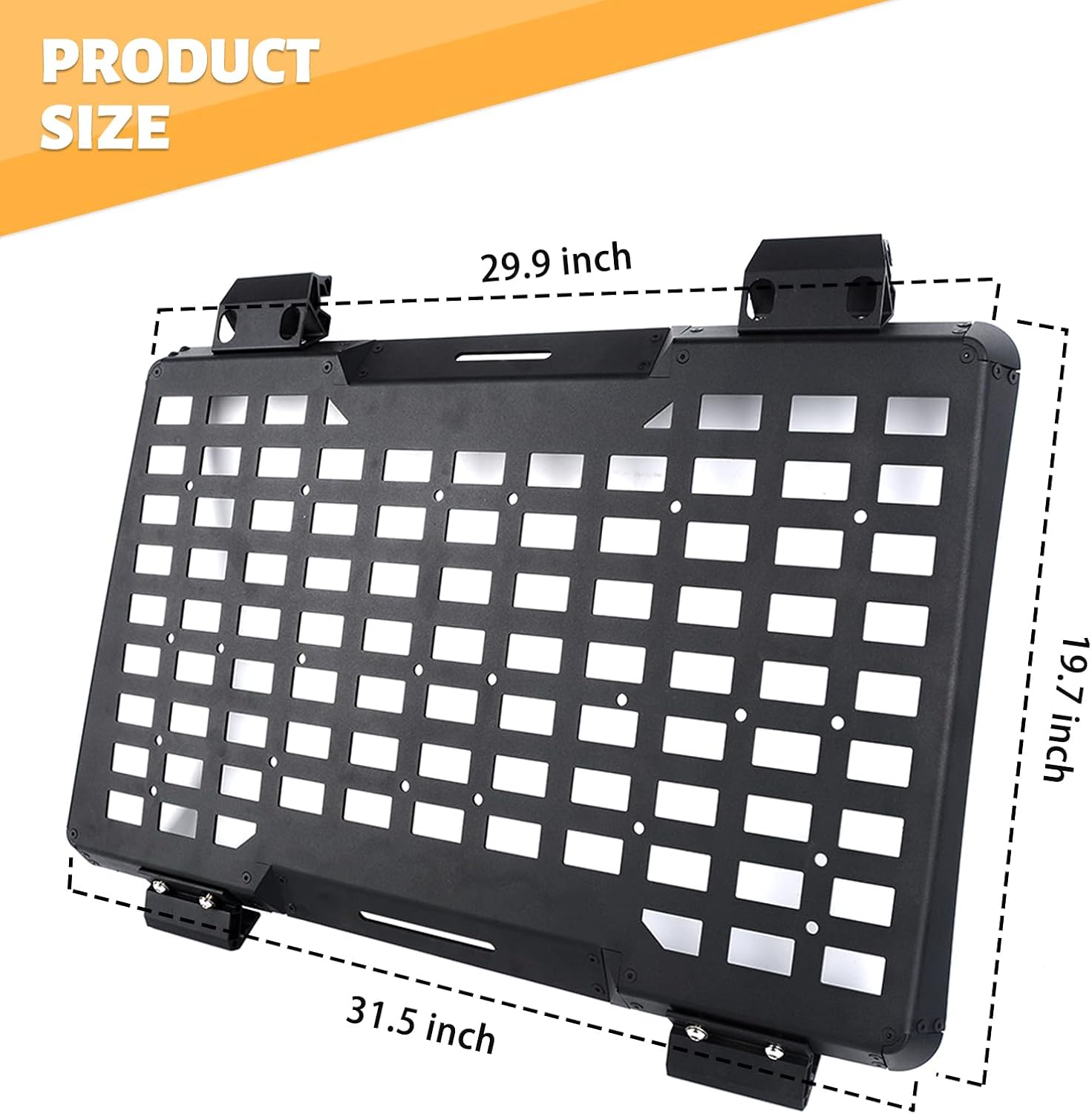 MAIKER Rear Window Molle Panel Modular Storage Panel System Rear Window Protective Decoration for 2018-2025 Jeep Wrangler JL 4 Doors, Passenger Side